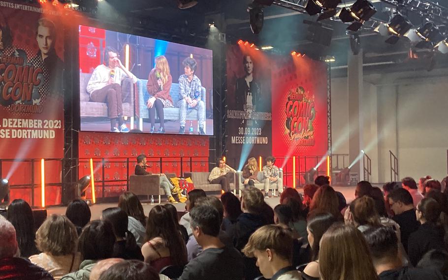 Panel discussion at German Comic Con Spring Edition 2023, Dortmund, Germany. 