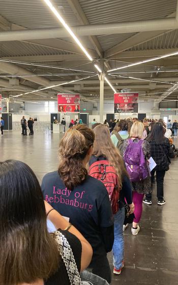 Photo Booth lines at German Comic Con Spring Edition 2023. Dortmund, Germany