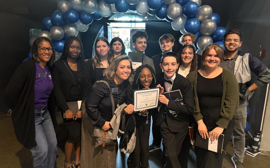 Vogelweh Keystone Club were recognized at the Annual Volunteer Excellence Awards held on Ramstein Air Base.