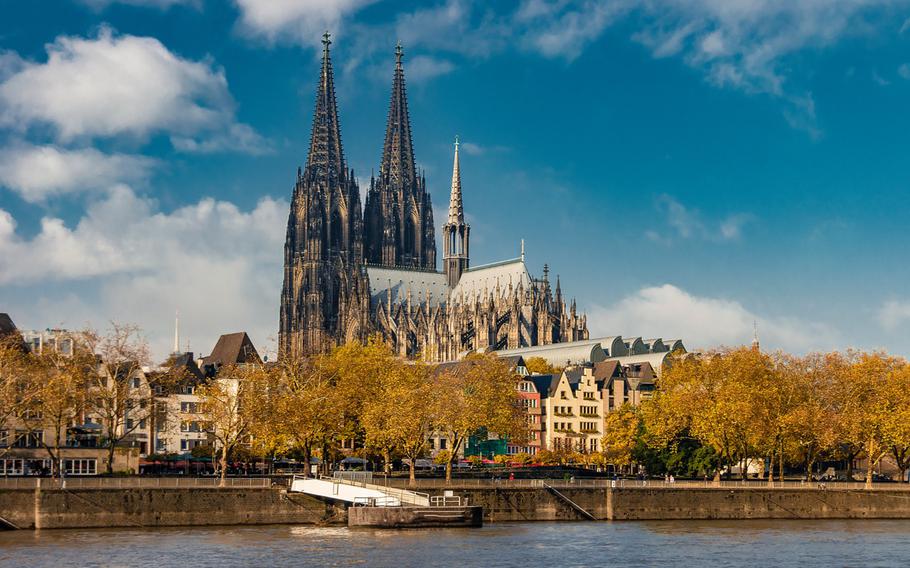 Koln Germany city skyline, Cologne skyline during sunset ,Cologne bridge with cathedral Germany Europe Europe