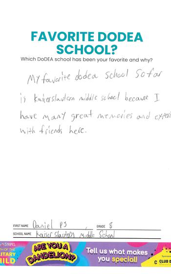 Student submitted photo for MOMC