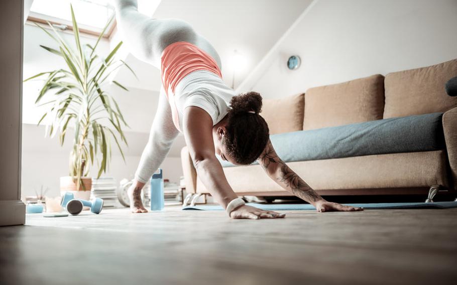 Person practicing yoga