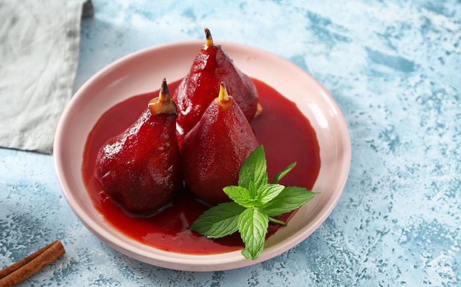 Poached pears