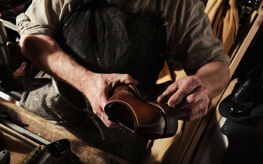 Person working leather