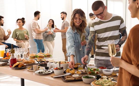 People gathered together for brunch party