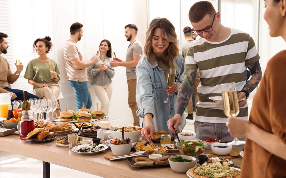 People gathered together for brunch party