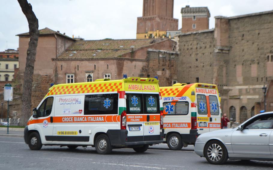 Italian emergency vehicles