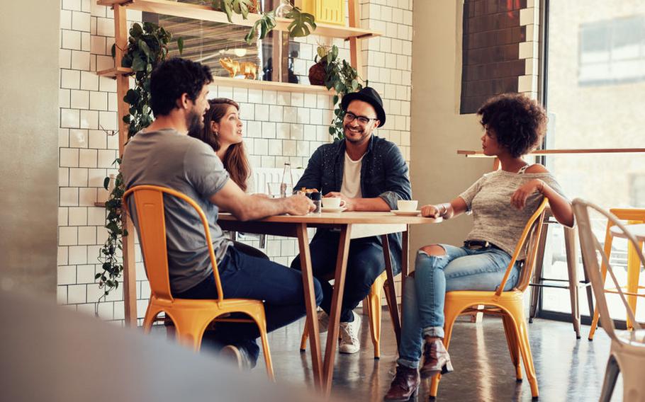 Group of people sitting at a table