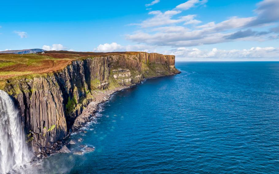 Aerial view of cliff