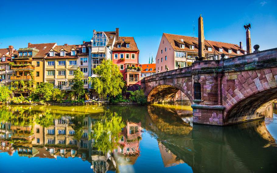 Old town on the Pegnitz River- Nuremburg, Germany