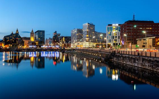 Skyline of Liverpool Docks