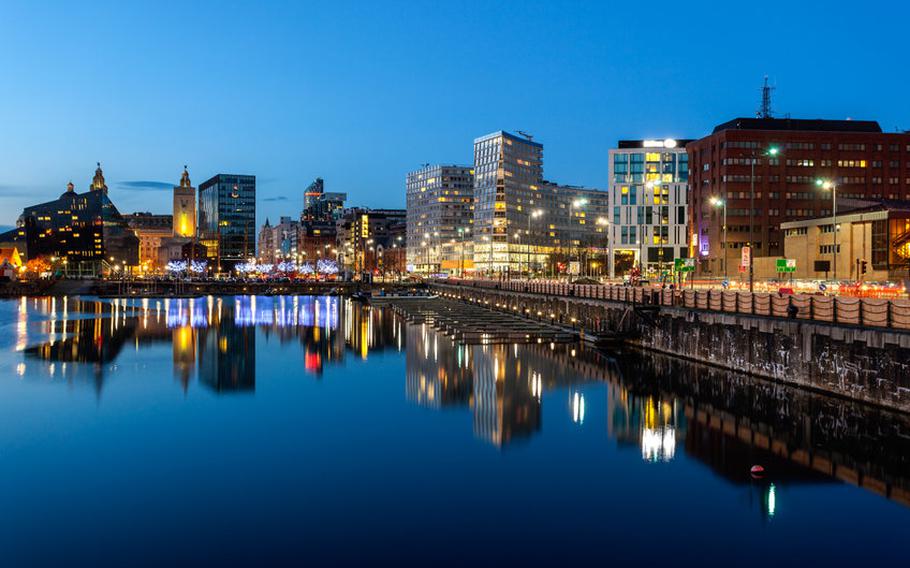 Skyline of Liverpool Docks