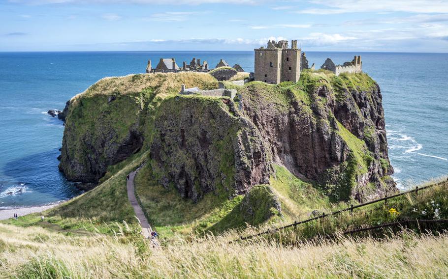 Dunnottar Castle ruins in Stonehaven, Scotland