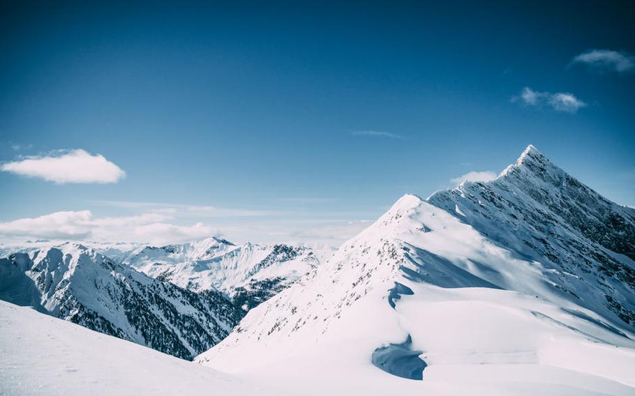 powder on the mountains