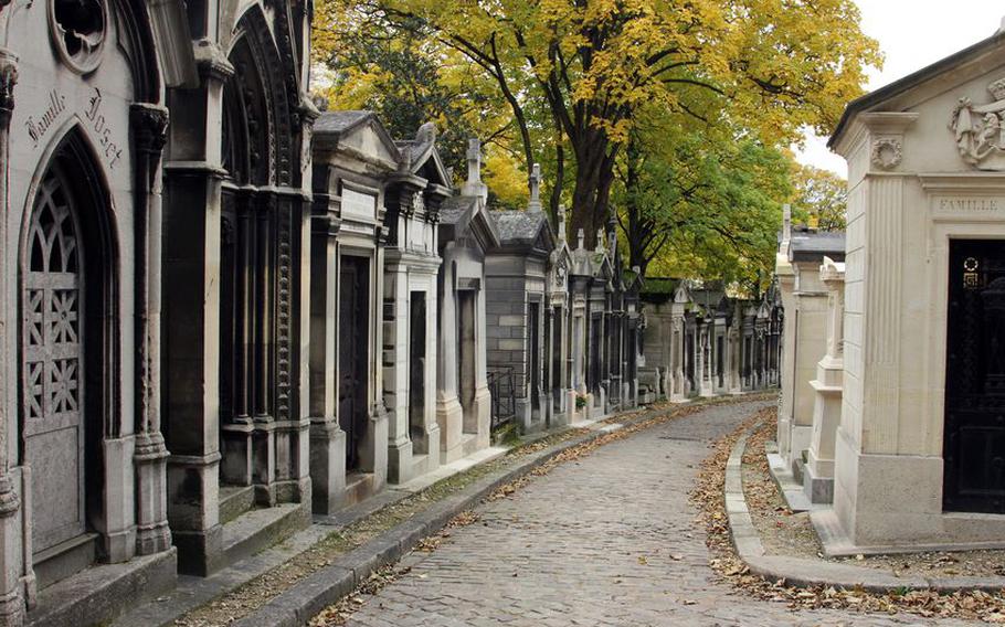 Père Lachaise where Jim Morrison was buried.