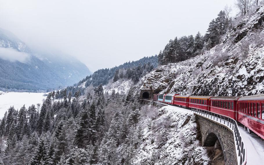 Switzerland's Glacier Express in the winter