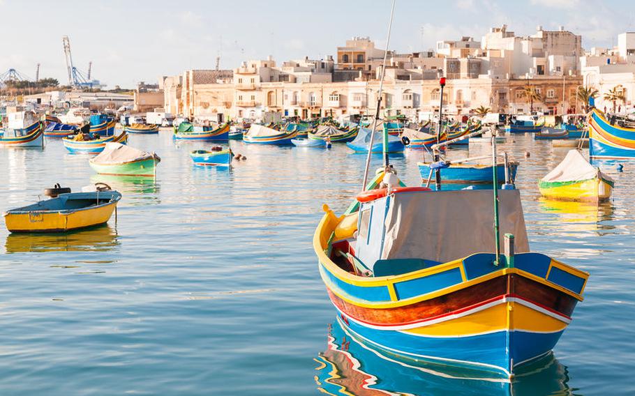 Colorful boats in Marsaxlokk