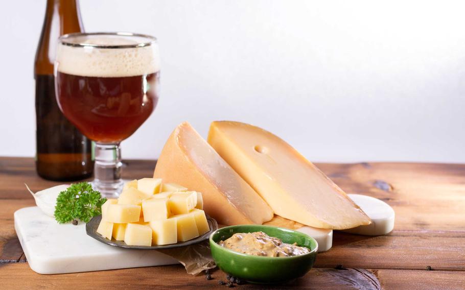 Trappist beer and cheese