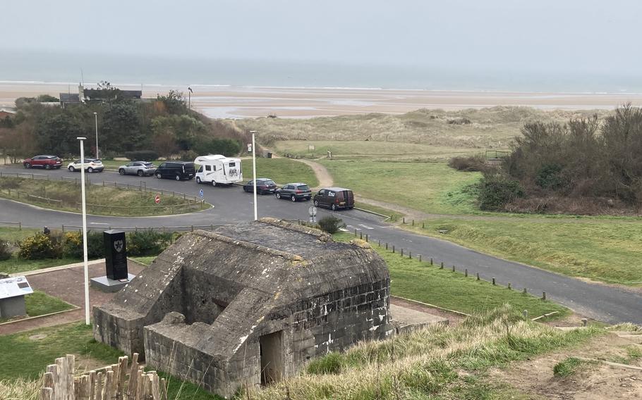 Camper parked by the beach in Normandy