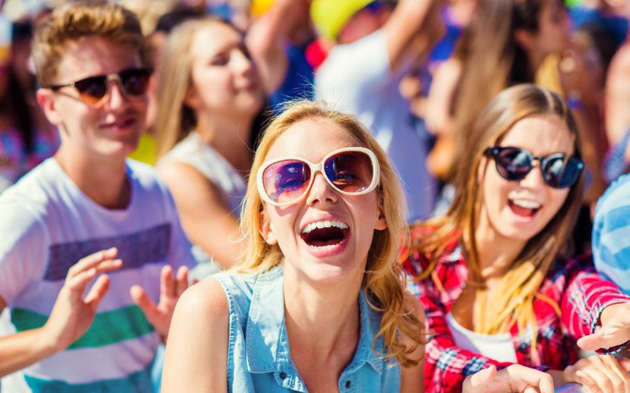 Group of young adults at festival