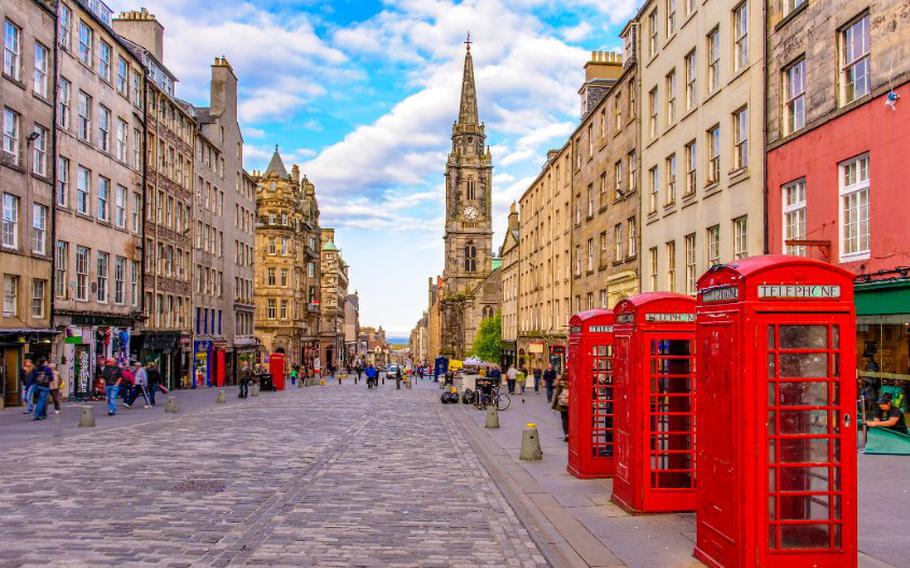 Street view of Edinburgh