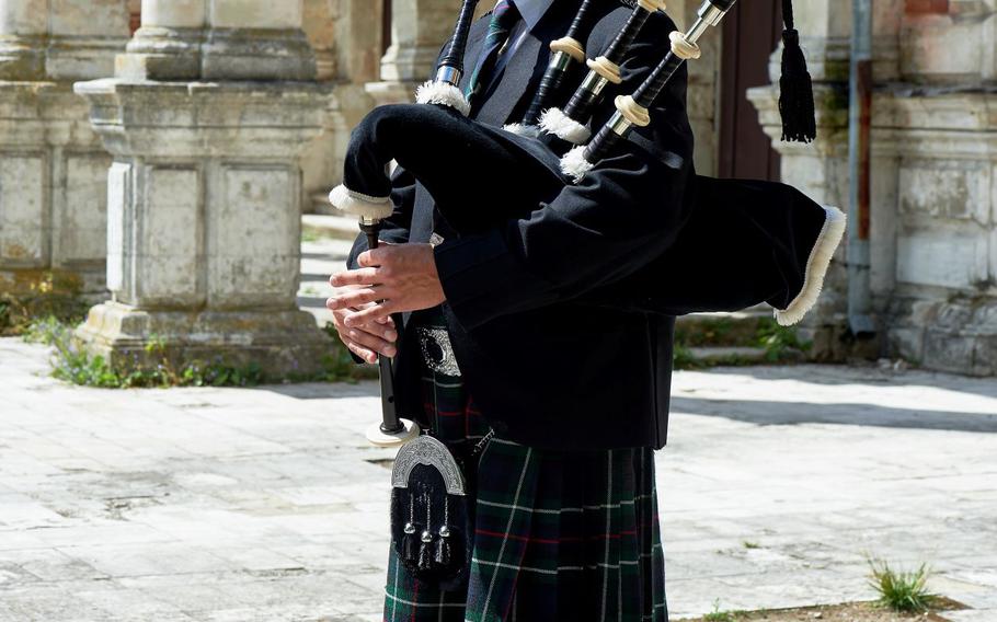 Man with bagpipe