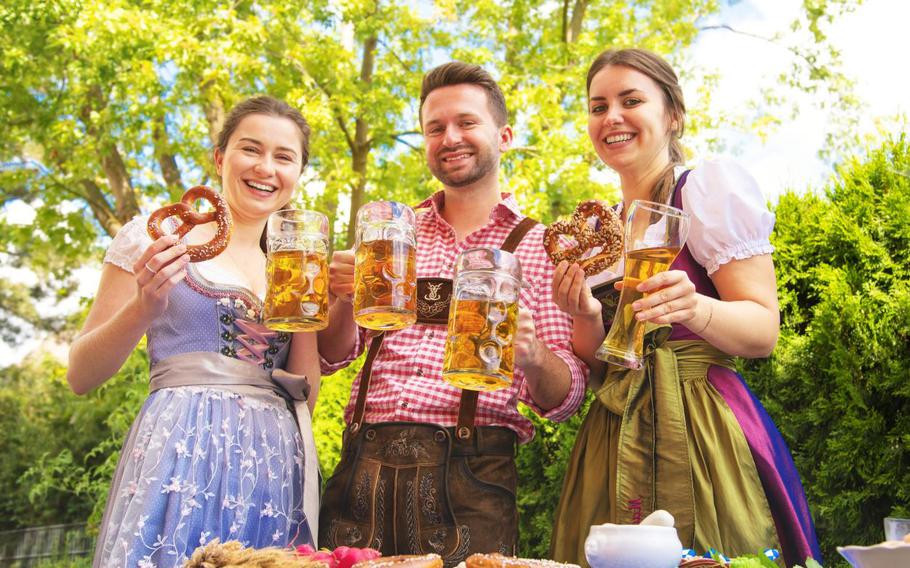 People in lederhosen