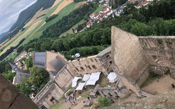 Burg Lichtenberg from above on a sunny day