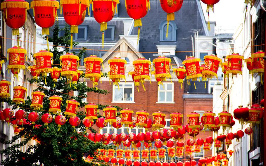 Red lanterns spread throughout London for Chinese New Year. | Photo by marcogovel