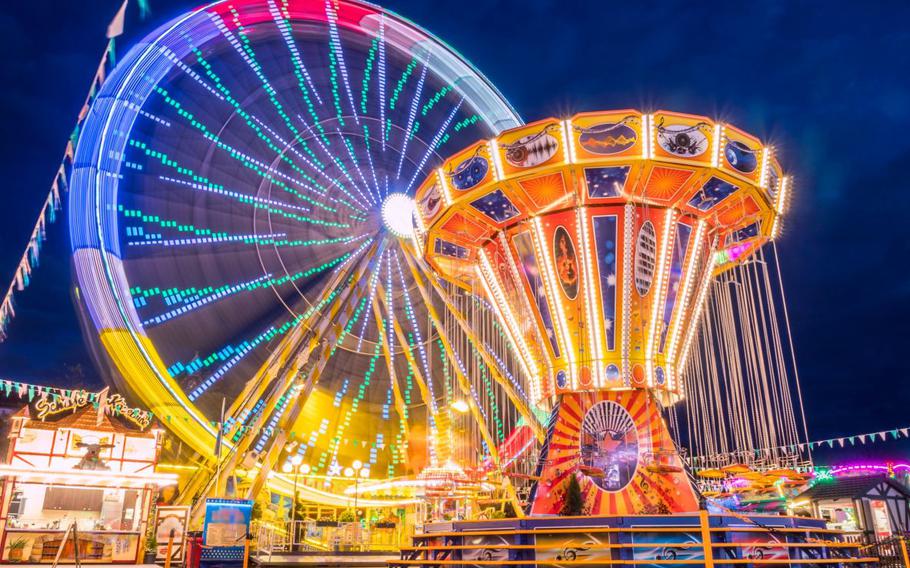 Ferris wheel and carousel